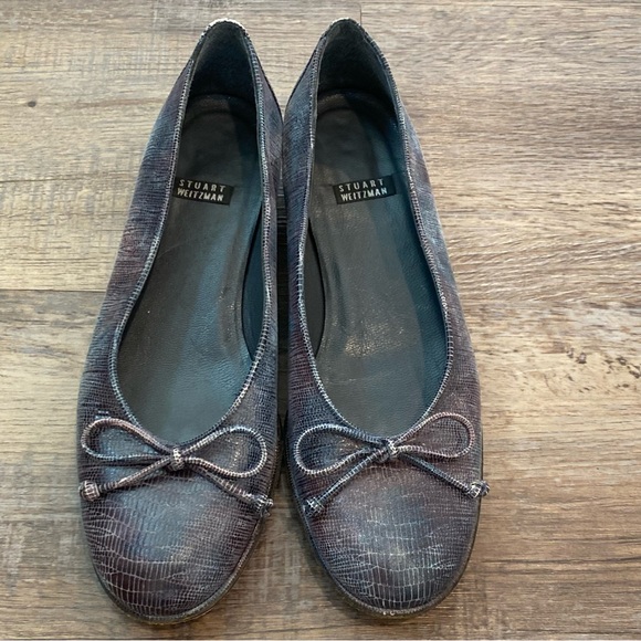 Stuart Weitzman leather ballet flats animal print - Picture 2 of 10